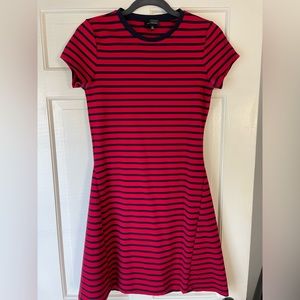 Red/Navy Tee shirt dress